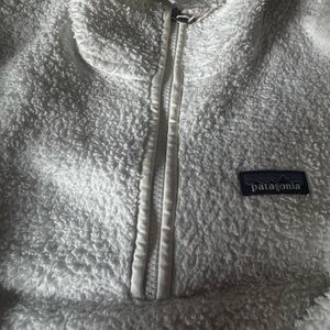 Patagonia Cream Fleece Half-Zip Hoodie